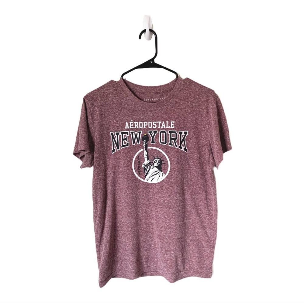 Aeropostale NY Maroon Graphic Tee - Men’s Small